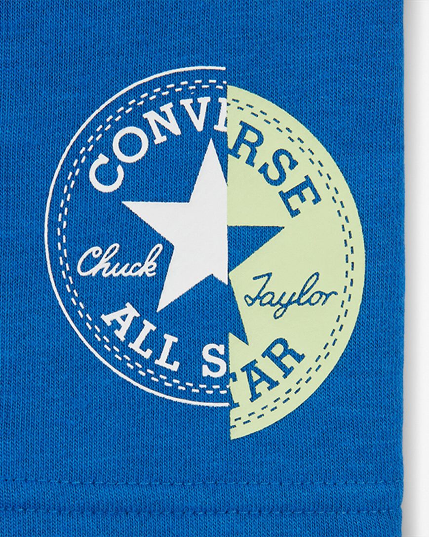 Chlapecké Šortky Converse All Star Logo Grafická French Terry Královská Modrá | CZ SILO45